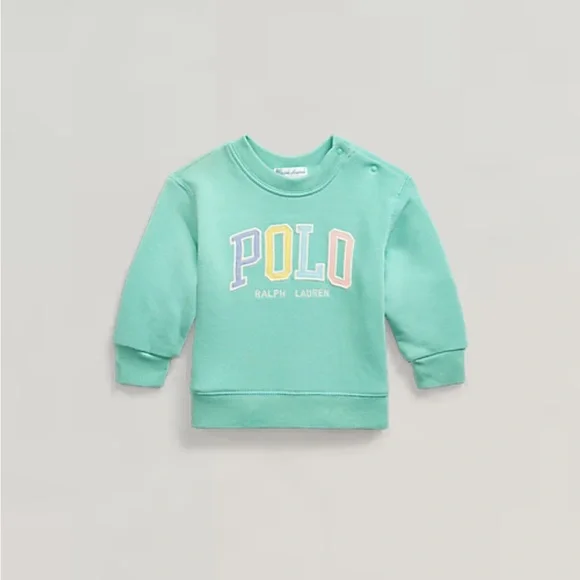 Ralph Lauren Logo French Terry Matching Sweatshirt and Sweatpants 24 Months - Picture 10 of 10